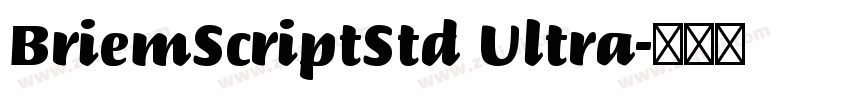 BriemScriptStd Ultra字体转换